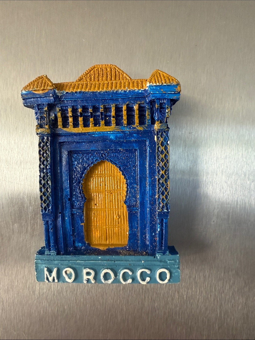 Morocco Blue and Yellow Decorative Wall Accent